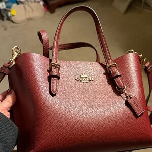 Coach Maroon Leather Purse
